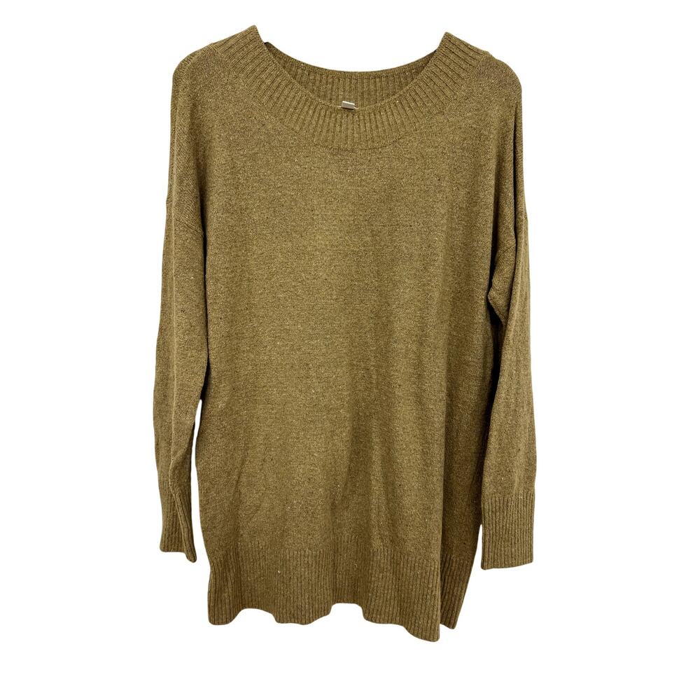 Pure Jill by J.Jill Tan Relaxed Knit Pullover Sweater Medium